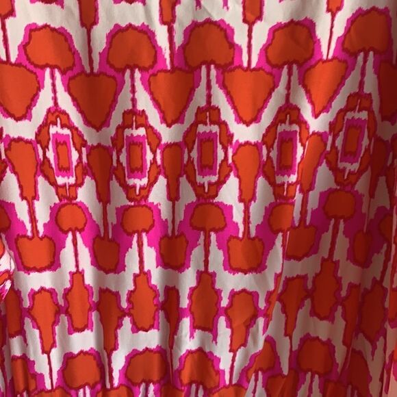 ALICE & TRIXIE  Batik  pink orange white print Party Dress Small - Picture 8 of 8
